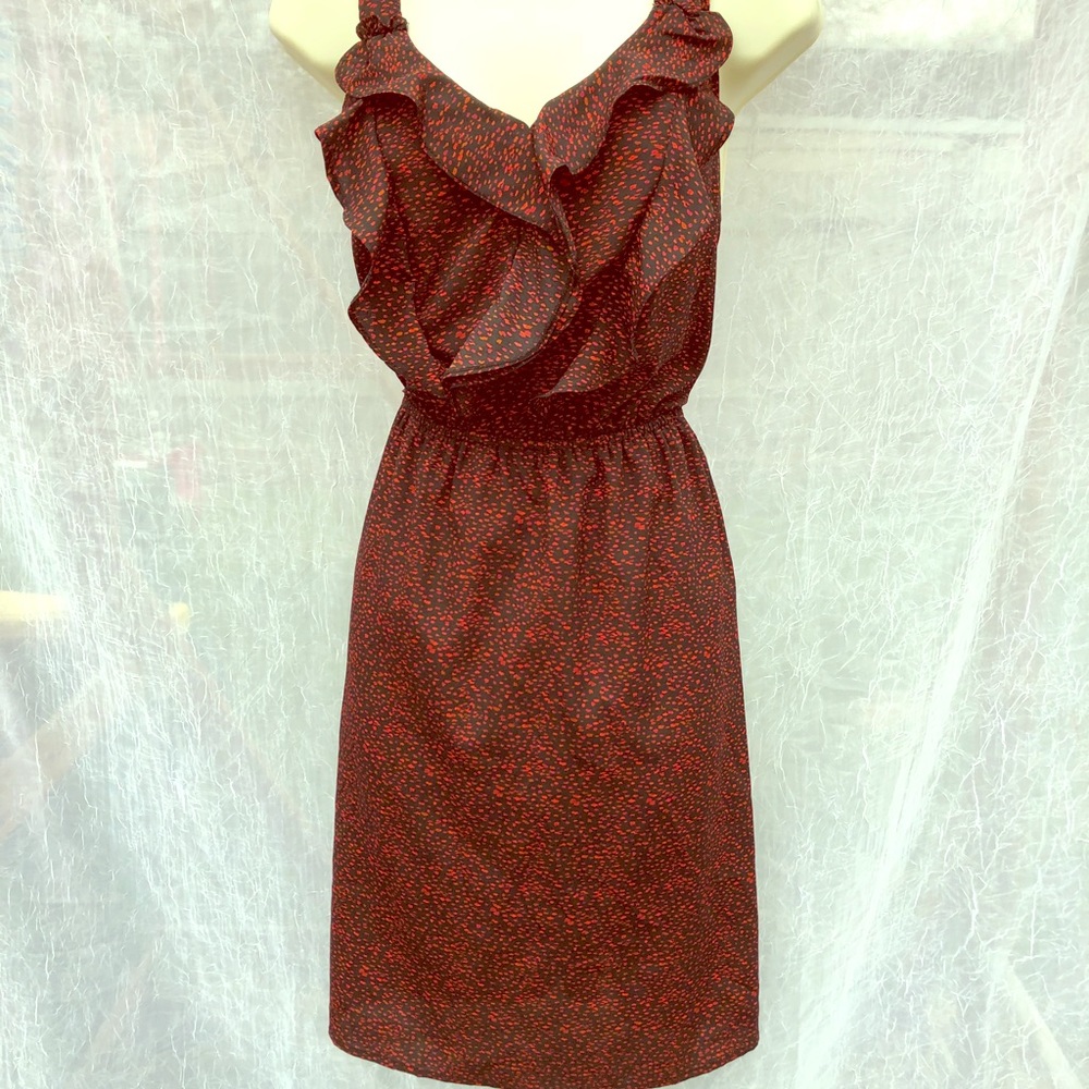 Red, Orange and Black flirty dress